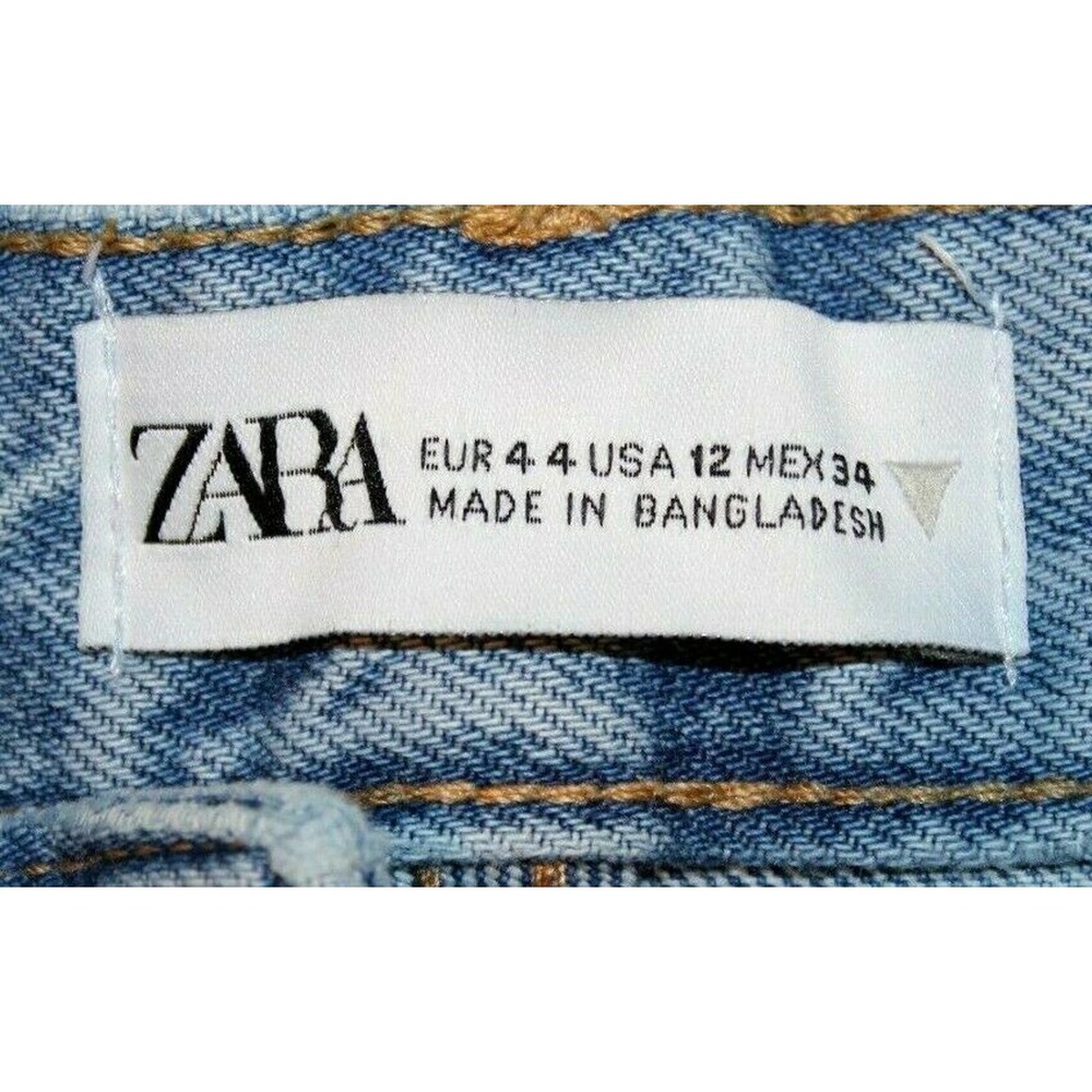 Zara Light Blue Distressed Boot Cut Jeans - Picture 8 of 9